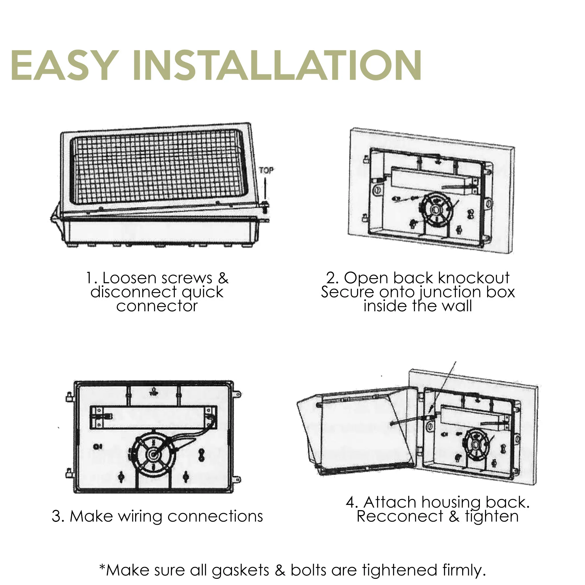 LED Wall Pack, G2, 60 Watt, 8800 Lumens, 120-277V, 3000K or 4000K - Image 4
