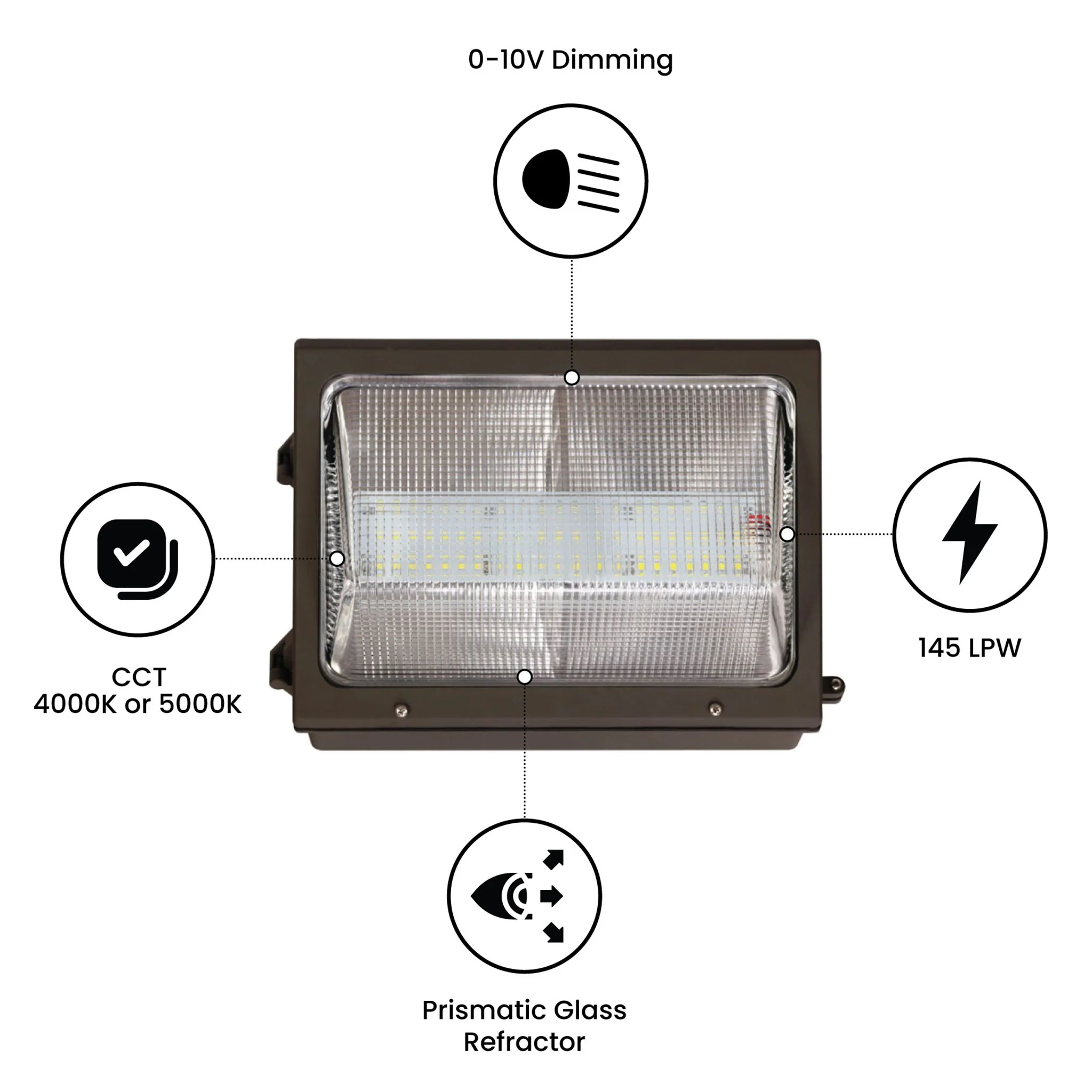 LED Wall Pack, G3, 45 Watt, 6000 Lumens, 120-277V, 4000K - Image 3