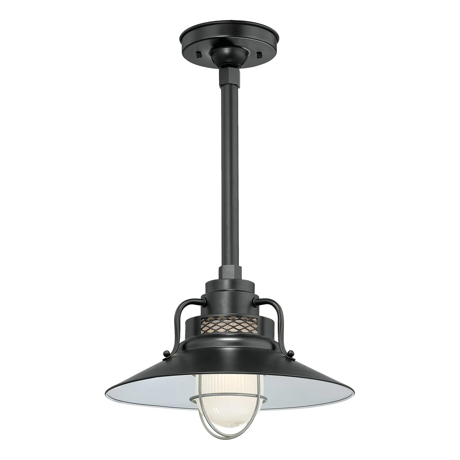 Millennium Lighting 14" RLM/ Stem Hung Railroad Shade (Available in Bronze, Copper, Galvanized and Black Finishes) - Image 3
