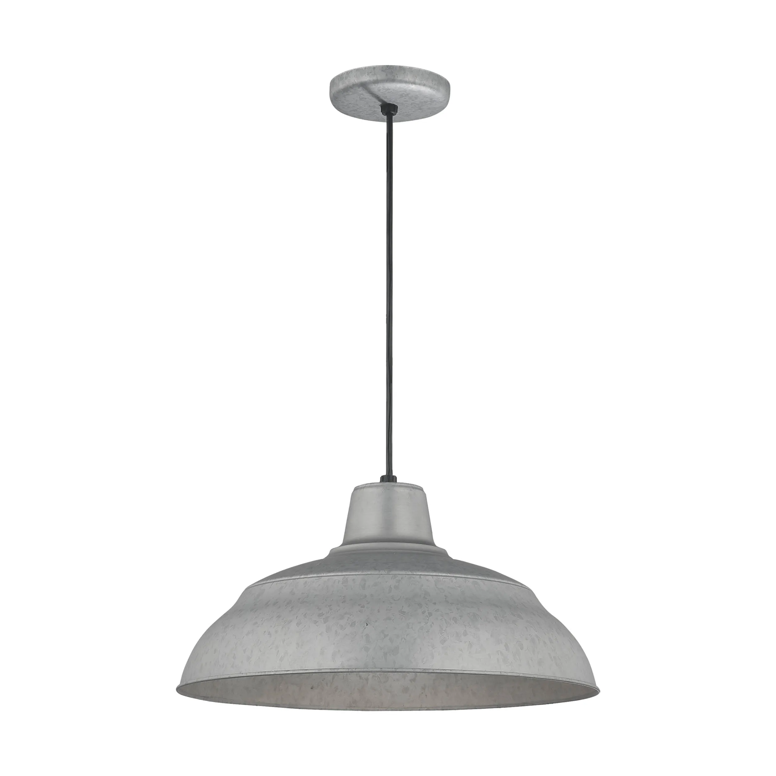 Millennium Lighting 17" RLM Warehouse Cord Hung Pendant (Available in Bronze, Galvanized, Black, Red, and Green Finishes) - Image 3