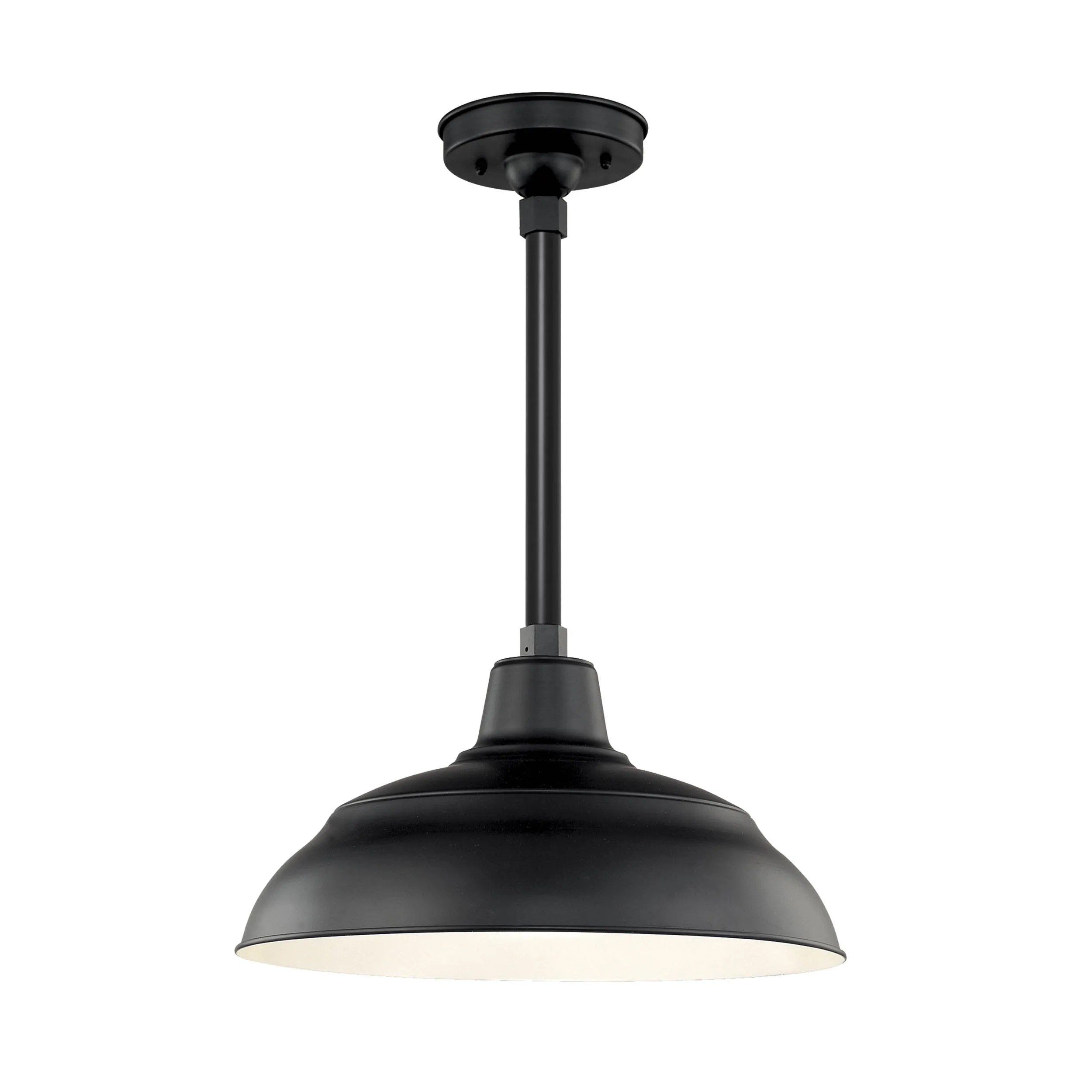 Millennium Lighting 17" RLM Warehouse Shade Stem Hung (Available in Bronze, Galvanized, Black, Red, and Green Finishes) - Image 3