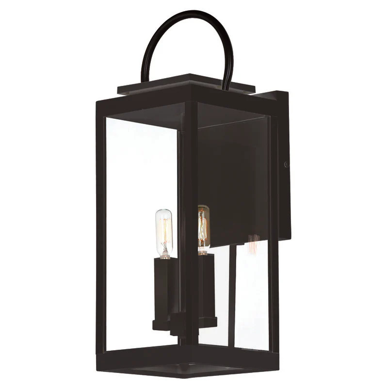 Nassau VX 1-Light Large Outdoor Wall Lantern, Black or White / Black - Image 7