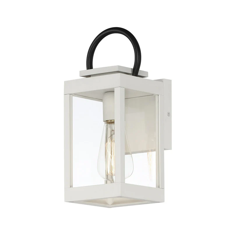 Nassau VX 1-Light Outdoor Wall Lantern, Black or White / Black - Image 7
