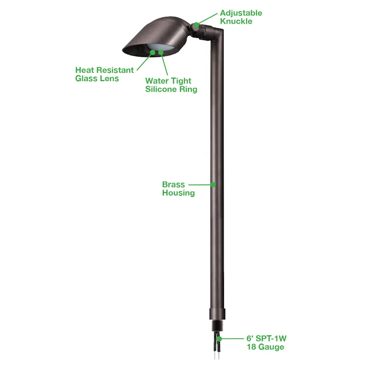 Path Light: Spot Style,12V, Oil Rubbed Bronze or Matte Black - Image 4