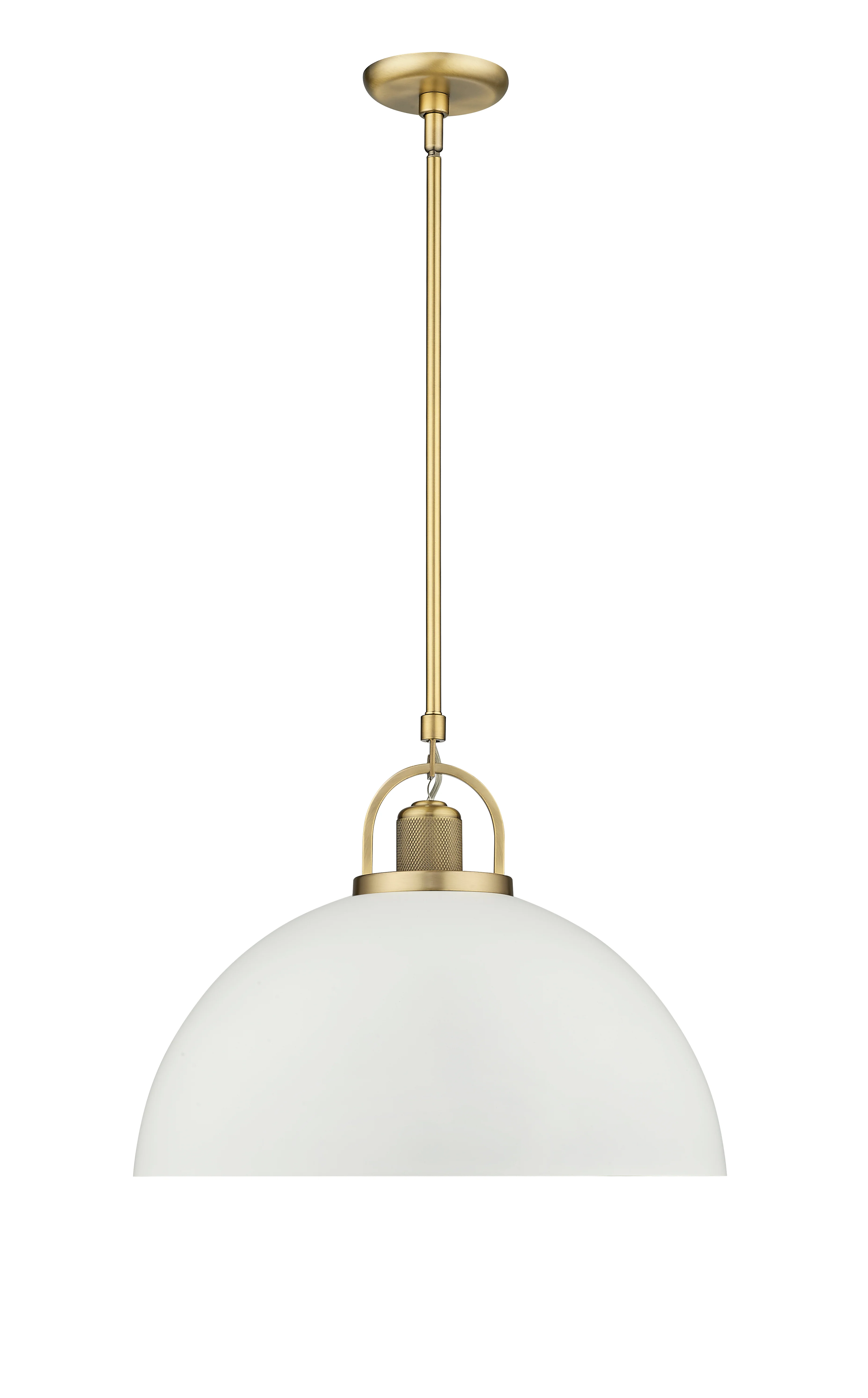 Pendant Light, Artistan Collection, Vintage Brass Matte Black or White - Image 2
