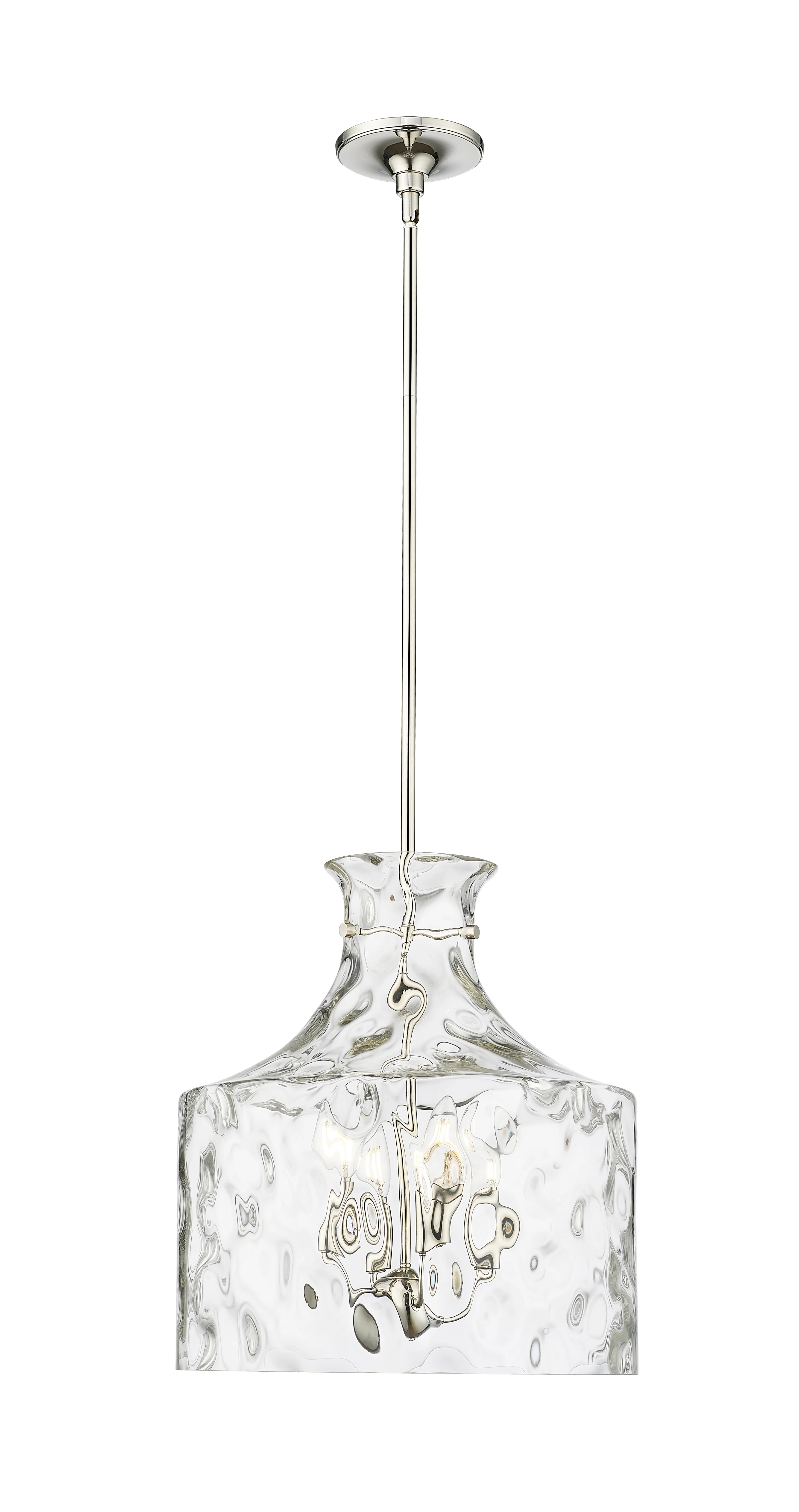 Pendant Light, Santorini Collection, Matte Black, Modern Gold, and Polished Nickel - Image 3