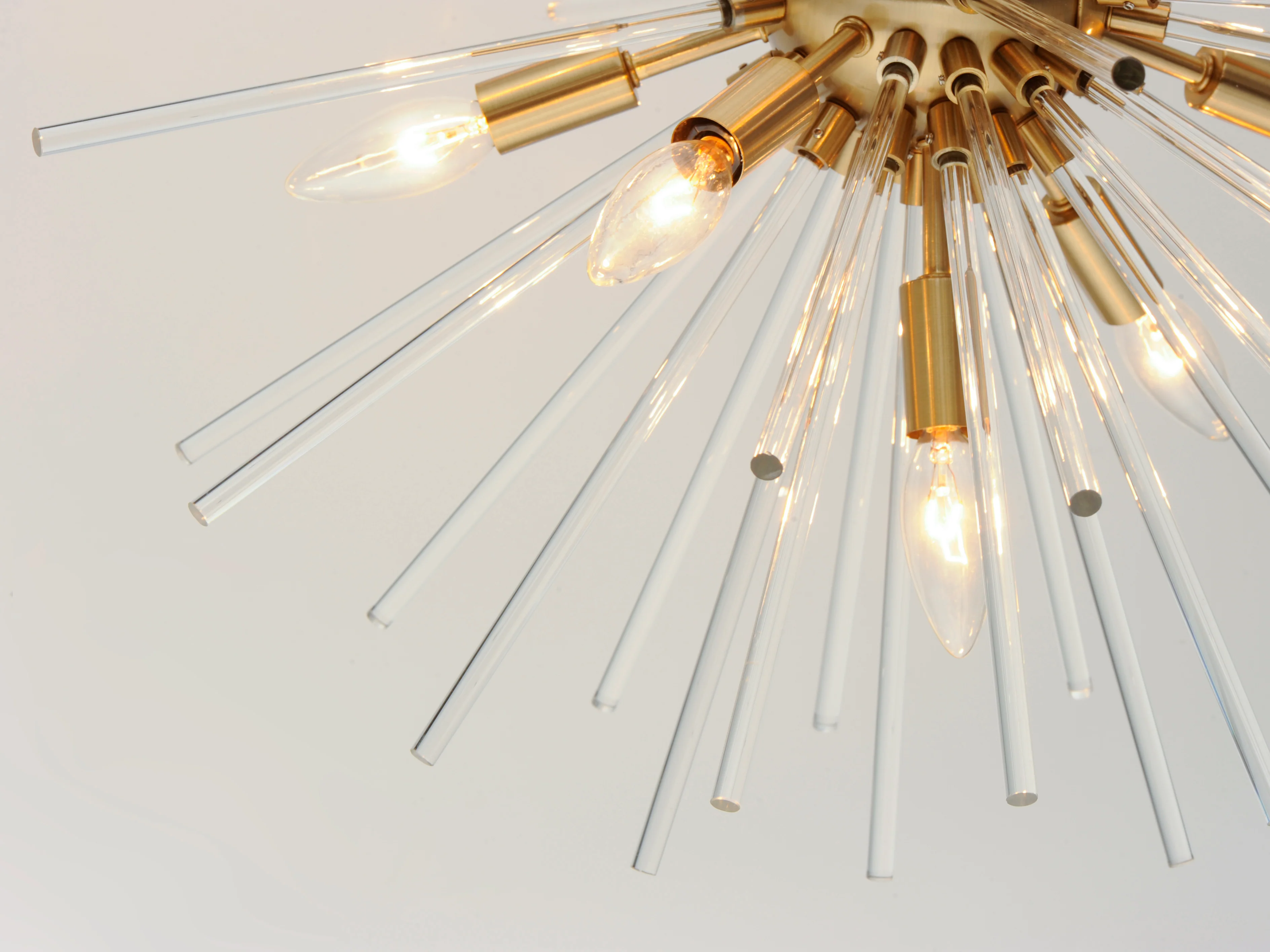 Polaris 12-Light Pendant, 720W, 120V, Satin Brass Finish - Image 4