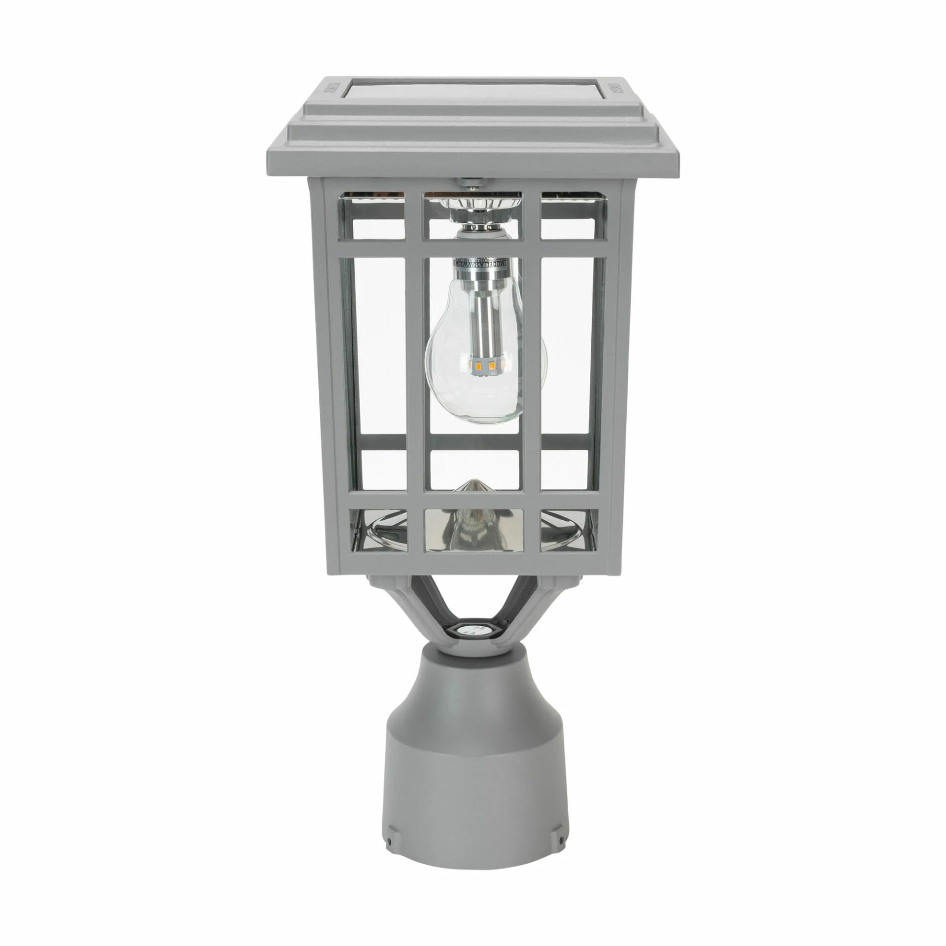 Prairie Bulb Solar Lamp w/GS Light Bulb, 50 Lumens, 3.6V, 1.3 Watts, 2700 CCT, Black Finish, Post, Flat or Wall Mount - Image 9