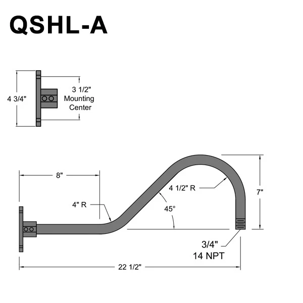 Quick Ship 14" Shade Hi-Lite Gooseneck, Warehouse Collection, H-QSN15114 Series (Black, White, Galvanized Finishes) - Image 12