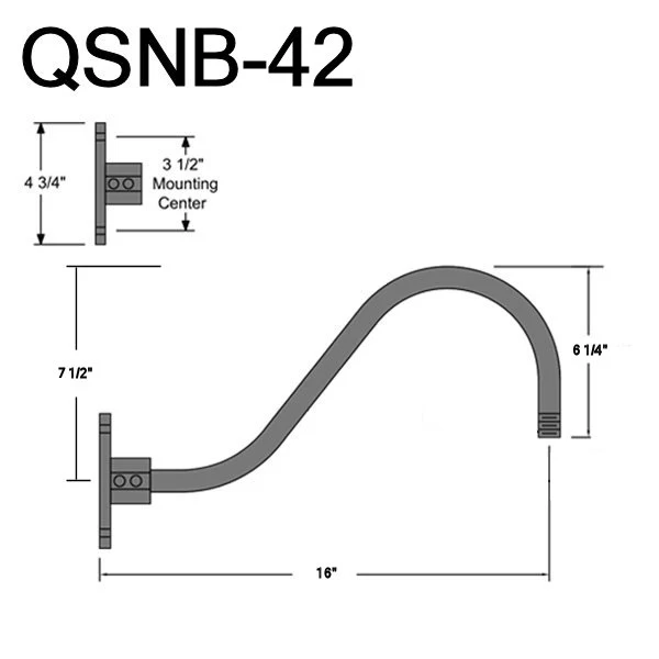 Quick Ship 14" Shade Hi-Lite Gooseneck, Warehouse Collection, H-QSN15114 Series (Black, White, Galvanized Finishes) - Image 8
