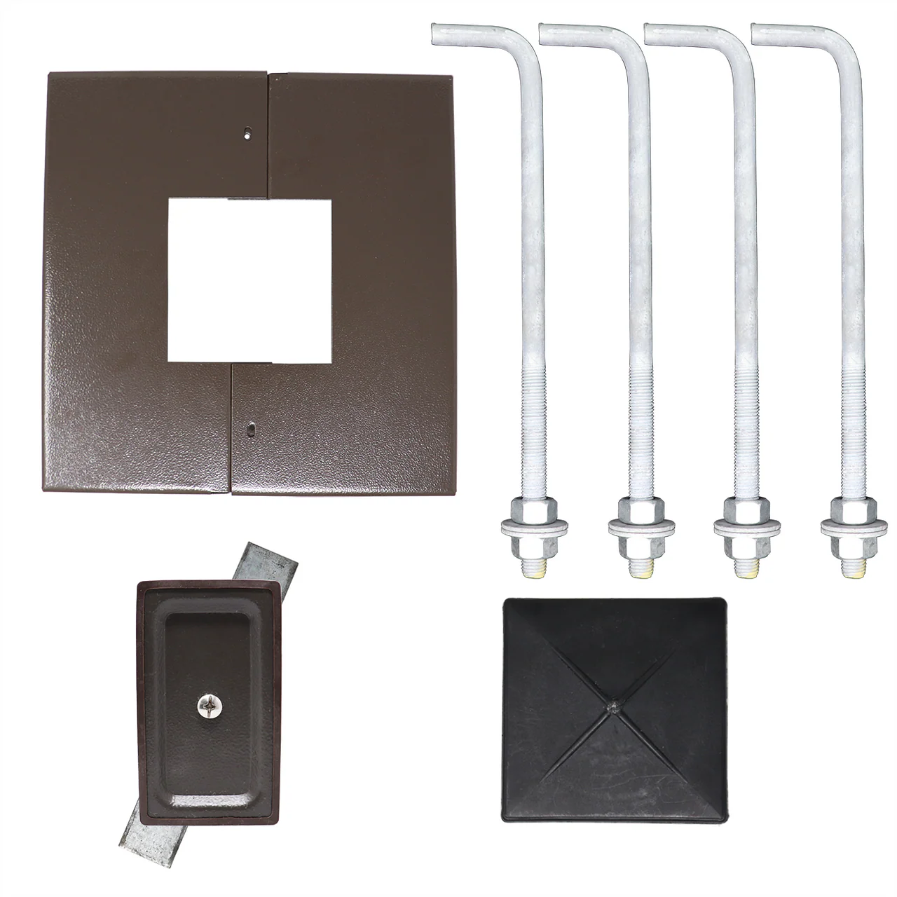 Quick Ship - 25 Foot Square Steel Light Pole, 4 Inch Width, 11 Gauge, Dark Bronze - Image 3