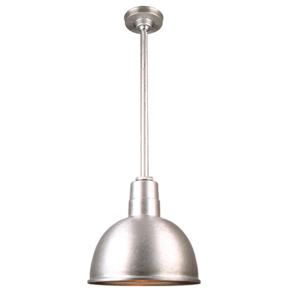 Quick Ship Hi-Lite 10" Deep Bowl Collection Stem Hung Pendant, H-QSN16110 Series (Black, White, Galvanized Finishes) - Image 14