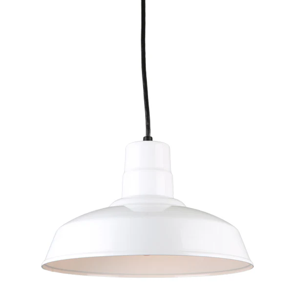 Quick Ship Hi-Lite 16" Warehouse Collection Cord Hung Pendant, H-QSN15116 Series (Black, White, Galvanized, Finishes) - Image 2
