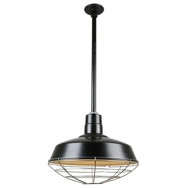 Quick Ship Hi-Lite 16" Warehouse Collection Stem Mount Pendant, H-QSN15116 Series (Black, White, Galvanized Finishes) - Image 22