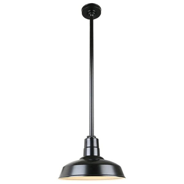 Quick Ship Hi-Lite 16" Warehouse Collection Stem Mount Pendant, H-QSN15116 Series (Black, White, Galvanized Finishes) - Image 4