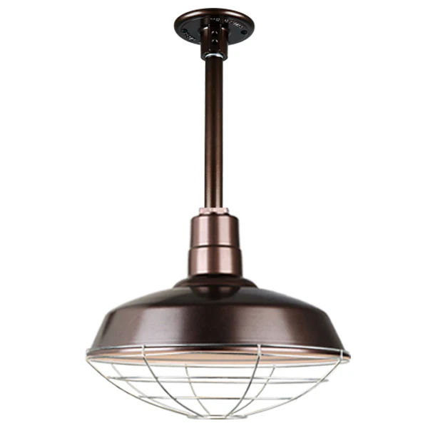 Quick Ship Hi-Lite 18" Warehouse Collection Stem Mount Pendant, H-QSN15118 Series (Black, White, Galvanized Finishes) - Image 10