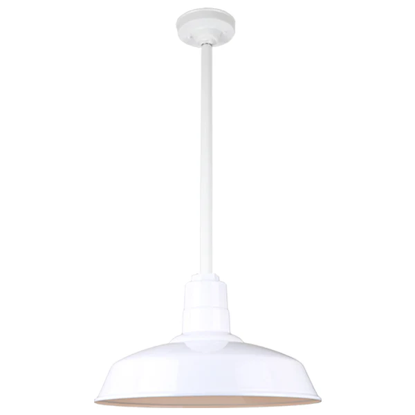 Quick Ship Hi-Lite 18" Warehouse Collection Stem Mount Pendant, H-QSN15118 Series (Black, White, Galvanized Finishes) - Image 20