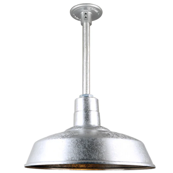 Quick Ship Hi-Lite 18" Warehouse Collection Stem Mount Pendant, H-QSN15118 Series (Black, White, Galvanized Finishes) - Image 24