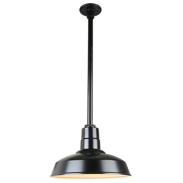 Quick Ship Hi-Lite 18" Warehouse Collection Stem Mount Pendant, H-QSN15118 Series (Black, White, Galvanized Finishes) - Image 3