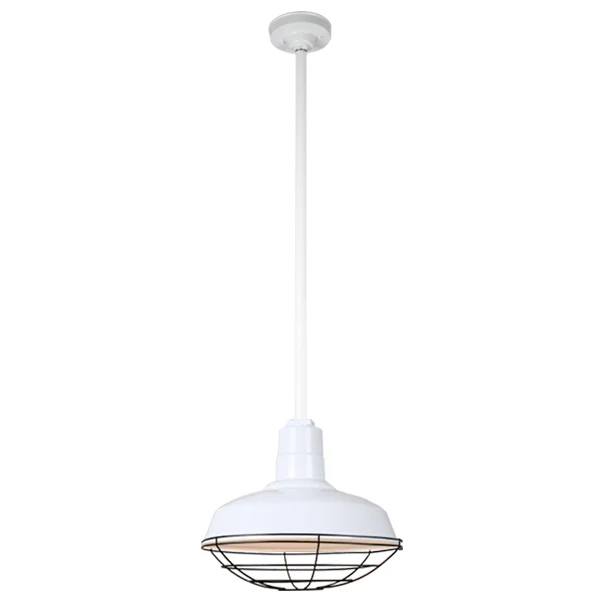 Quick Ship Hi-Lite 18" Warehouse Collection Stem Mount Pendant, H-QSN15118 Series (Black, White, Galvanized Finishes) - Image 6