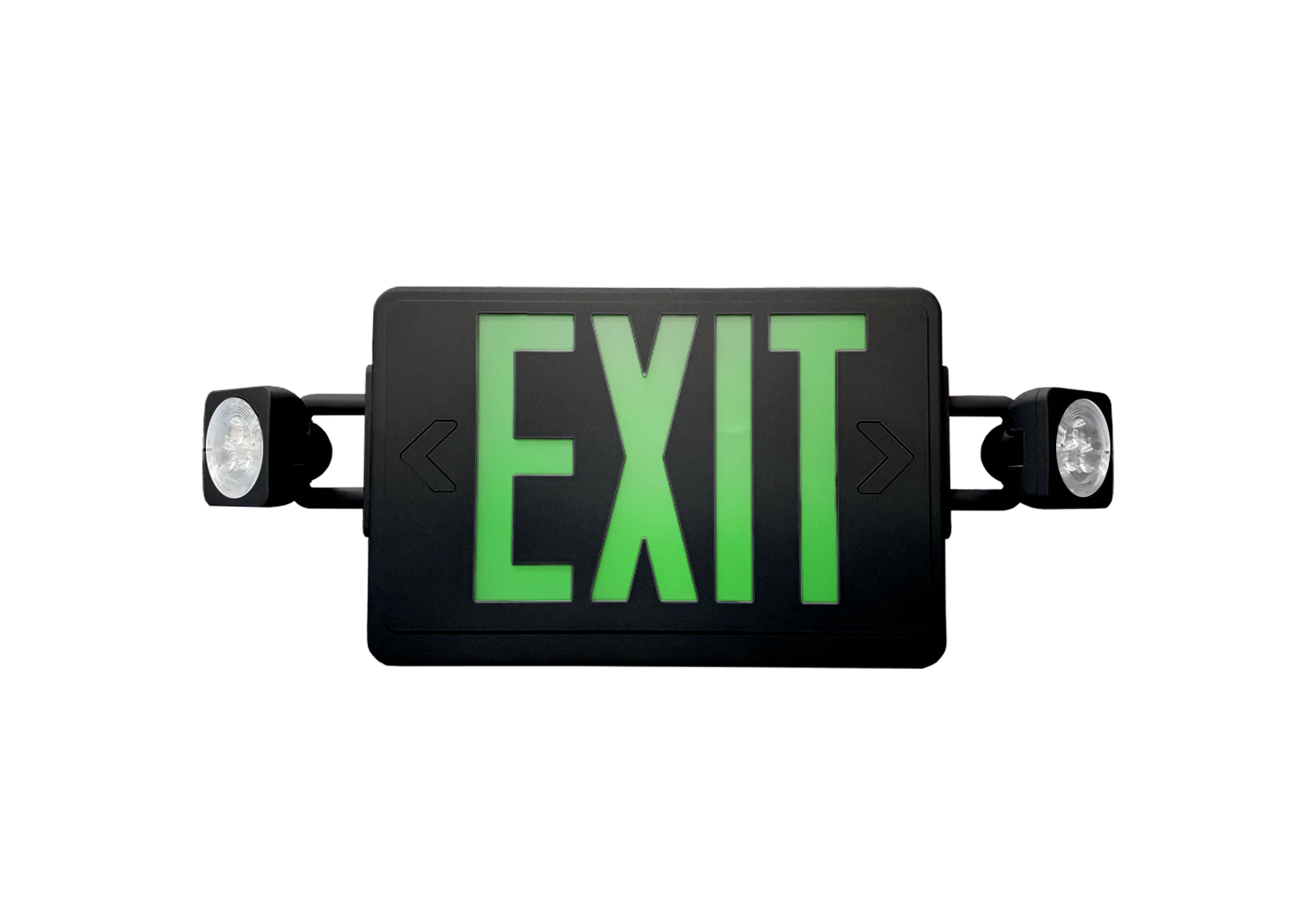Reduced Profile All LED Exit & Emergency Thermoplastic Combo, Red or Green, White or Black Housing, Remote Capable - Image 2
