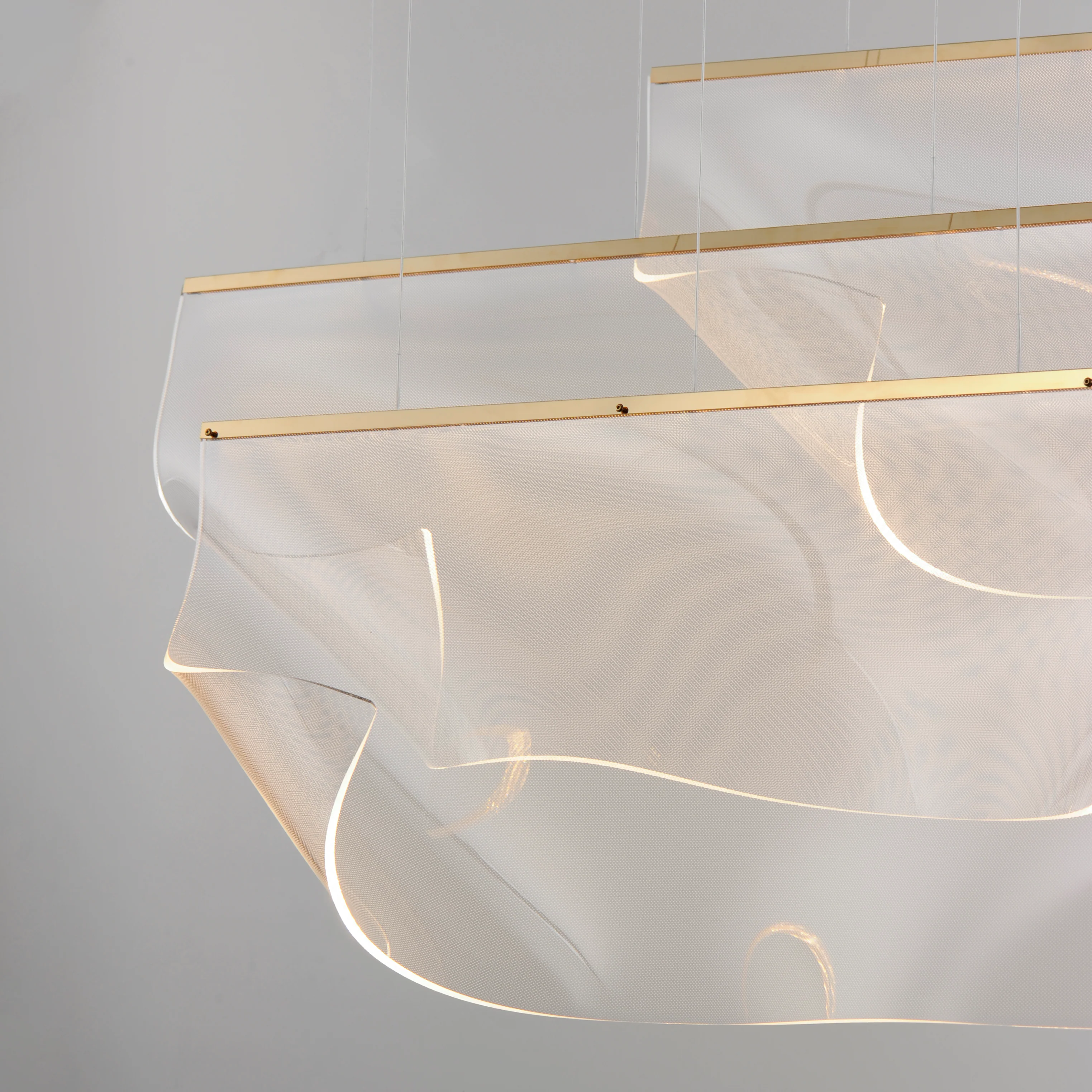 Rinkle 3-Light LED Pendant, 2,760 Lumens, 36W, 3000K CCT, 120V, Polished Chrome, French Gold or Brushed Gunmetal Finish - Image 4