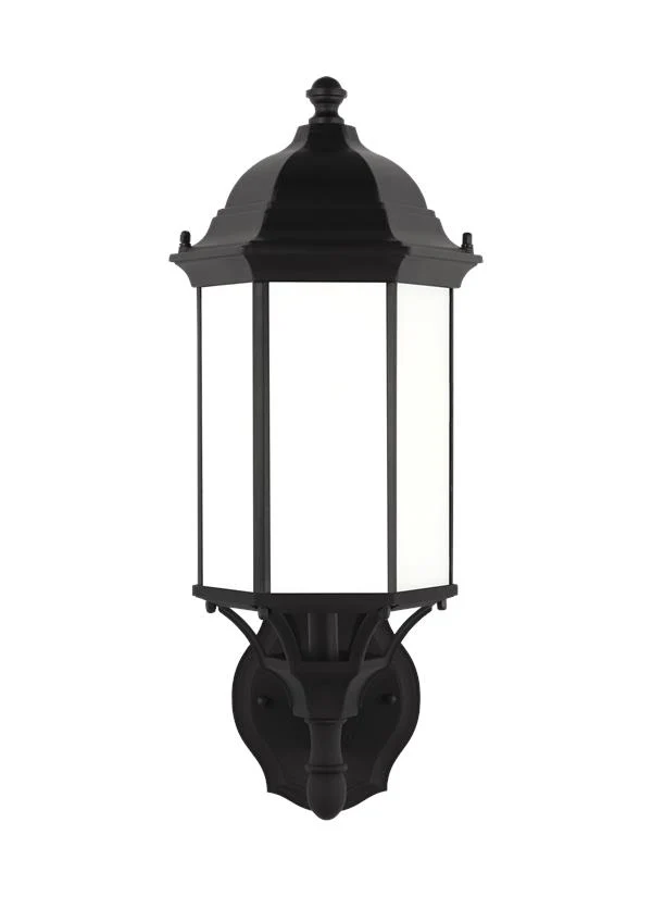 Sevier Collection - Medium One Light Uplight Outdoor Wall Lantern | Finish: Black - 8838751-12