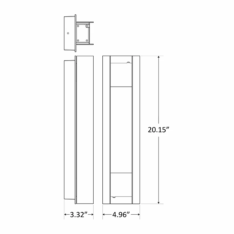 Small Crest Collection Passage Trim Wall Sconce, 900 Lumens, 100-277V, 10W, 3000K, 4000K, or 5000K, Dark Bronze or Silver - Image 7