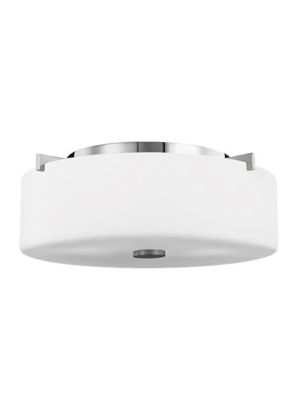 Small Two Light Flush Mount Finish: Chrome - FM313EN3/CH