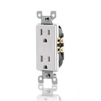 Tamper Resistant Duplex Receptacle, 15 Amp, 125V (White, Gray, Black, Ivory, Brown) - Image 3