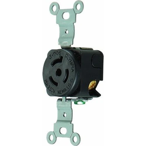 Twist Lock Wall Mount Receptacles, 2 Pole 3 Wire 15A - Image 2