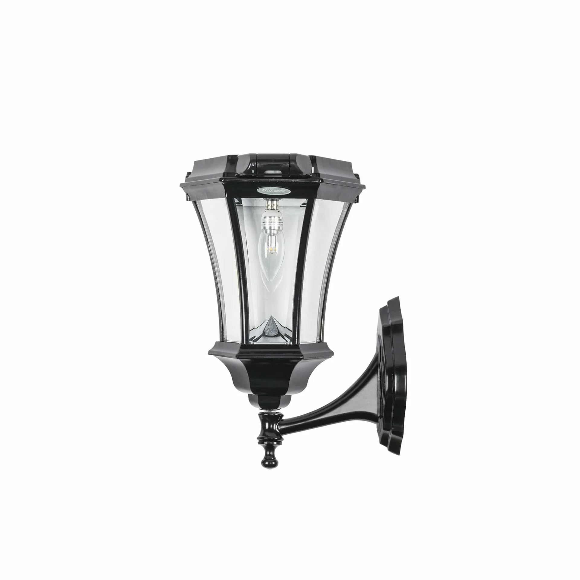 Victorian LED Solar Post Light W/ Motion Sensor, 100 Lumens, CCT Selectable 2700K, Black Finish, 3 Mounting Options Included - Image 4