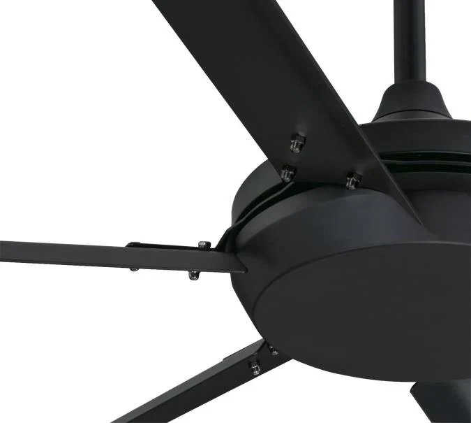 Widespan 100" 6-Blade Industrial Ceiling Fan, Matte Black Finish - Image 3
